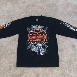 Harley-Davidson Sonora Mexico Rocky Point Rally Long Sleeve Biker Tee Motorcycle